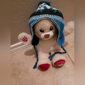 New Kids winter beanie hat‎ with tassel and ear flaps.